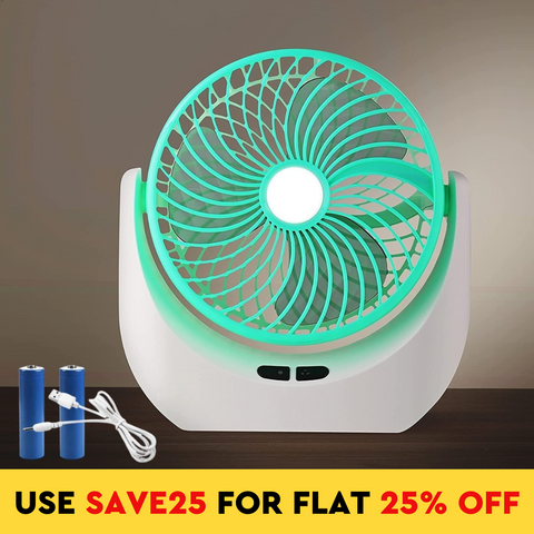 Portable Fan with LED Light