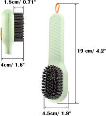 Ultimate Shoe Cleaning Brush Kit: Long Handle, Multi-Directional Bristles, Soap Dispenser - Household & Leather Care, Bathroom & Kitchen Use