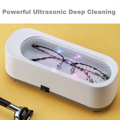 Portable Ultrasonic Jewelry Cleaner - Professional Mini Household Cleaning Machine for Jewelry, Eyeglasses, Watches and More - Ultrasonic Vibration Technology