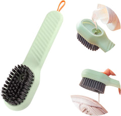 Ultimate Shoe Cleaning Brush Kit: Long Handle, Multi-Directional Bristles, Soap Dispenser - Household & Leather Care, Bathroom & Kitchen Use