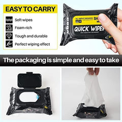 Sneaker Quick Wipes - Quick Cleaning for Shoes - Disposable Travel Portable - Keep Your Shoes Clean at All Times (80 wipes)
