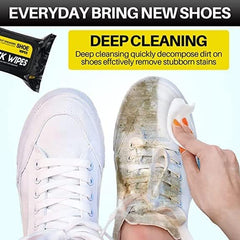 Sneaker Wipes - Quick Cleaning for Shoes - Disposable Travel Portable - Keep Your Shoes Clean at All Times (80 wipes)