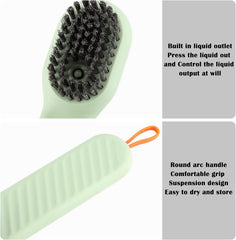 Ultimate Multiuse Shoe Cleaning Brush Kit: Long Handle, Multi-Directional Bristles, Soap Dispenser - Household & Leather Care, Bathroom & Kitchen Use