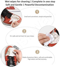 Sneaker Wipes - Quick Cleaning for Shoes - Disposable Travel Portable - Keep Your Shoes Clean at All Times (80 wipes)