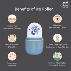 Facial Ice Roller for Neck, Face & Eyes Massage - Enhance Skin Glow, Tighten Pores, Reduce Puffiness, Acne & Pimple Relief - Glowing, Clear Skin Tool