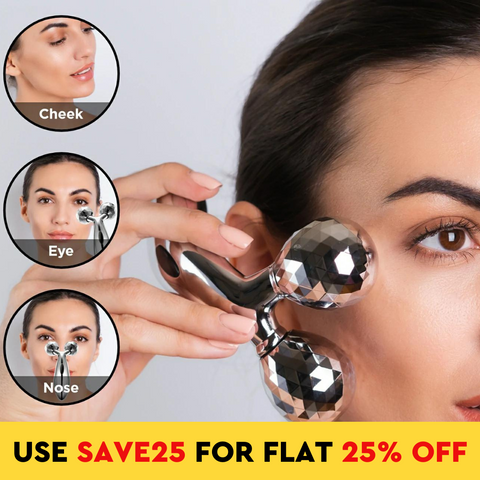 3D Massager Roller For Glowing Skin & Body | Limited Offer : Use SAVE25 for flat 25% OFF