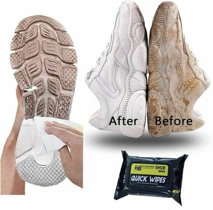 Sneaker Quick Wipes - Quick Cleaning for Shoes - Disposable Travel Portable - Keep Your Shoes Clean at All Times (80 wipes)